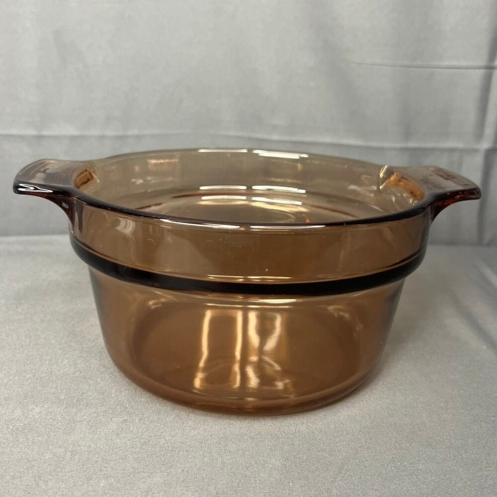 Vintage Vision Amber Y 20 B Double Boiler France 7"